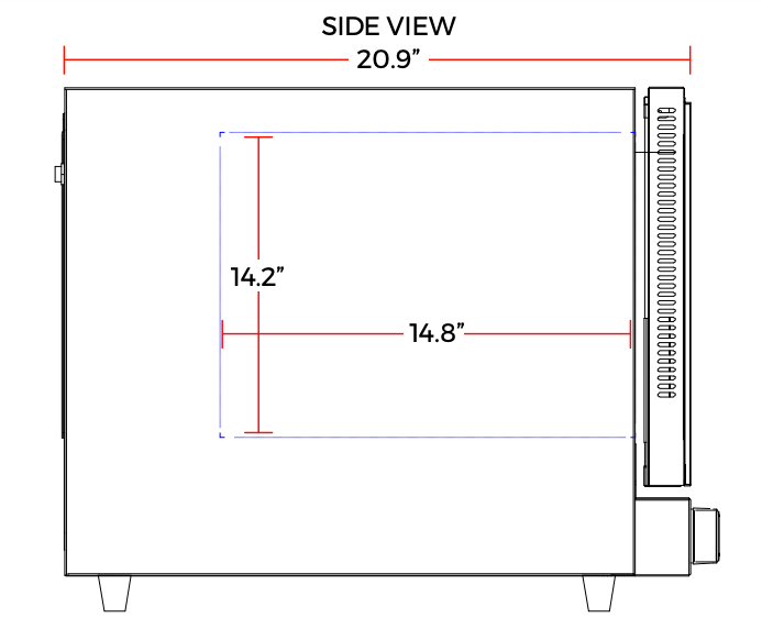 Cookline CSD-1AE 23" half size Electric Countertop Convection Oven, 220-240V