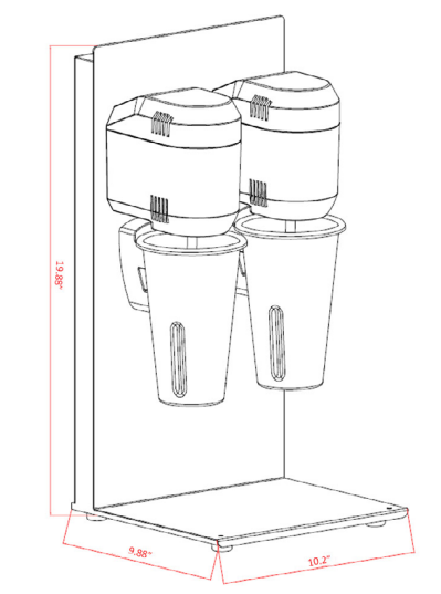 Prepline PDM2 Double Spindle Commercial Drink Mixer, Milkshake Machine, 120V