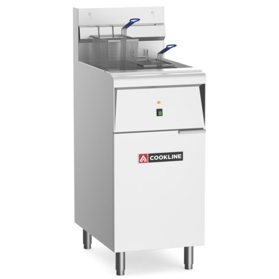 Cookline CF-40E-240-3 40 lb. Electric Floor Deep Fryer, 240V - 3 Phase