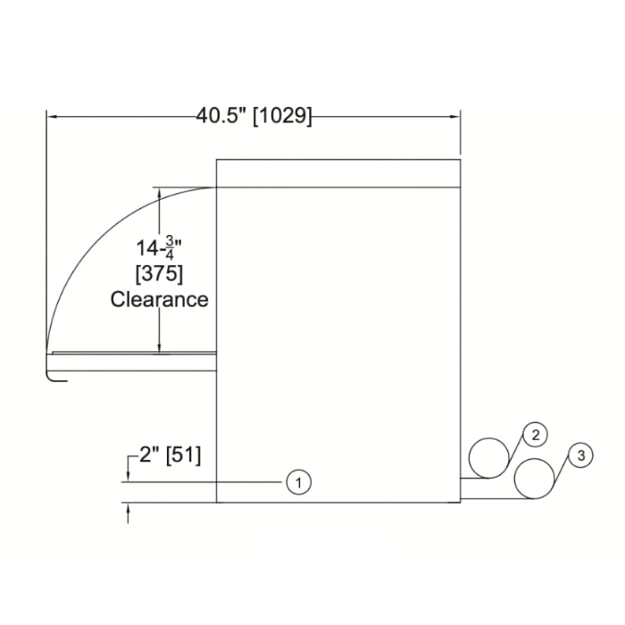 American Dish Service HUB-40 High Temp Undercounter Dish Machine with Booster