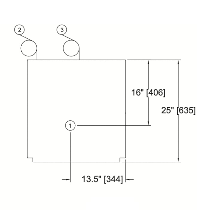 American Dish Service HUB-40 High Temp Undercounter Dish Machine with Booster