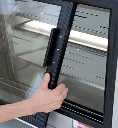 Pro-kold DDC-60 56″ Curved Glass Deli Display Case, White Exterior, Stainless Steel Worktop