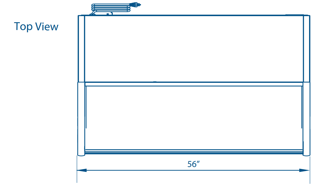 Pro-kold DDC-60 56″ Curved Glass Deli Display Case, White Exterior, Stainless Steel Worktop