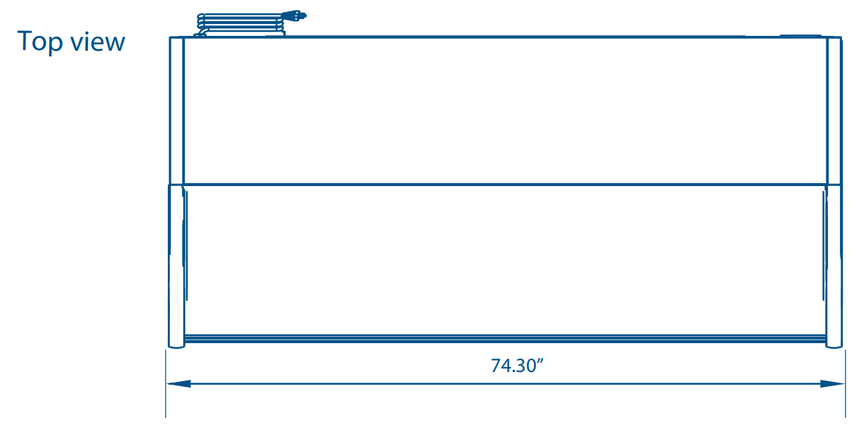 Pro-kold DDC-80 74″ Curved Glass Deli Display Case, Black Exterior, Stainless Steel Worktop