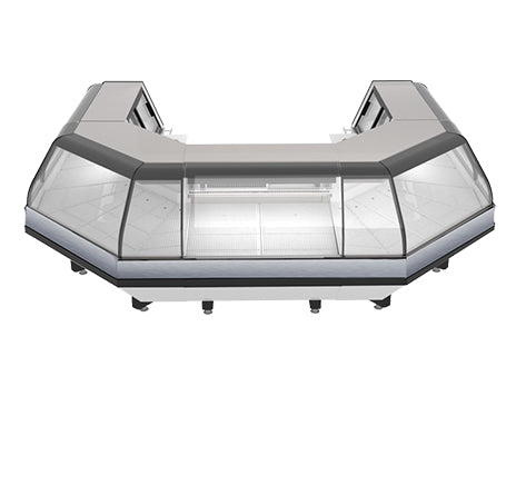 Pro-kold MCRU-52-W 51" Curved Glass Refrigerated Meat Case, Remote