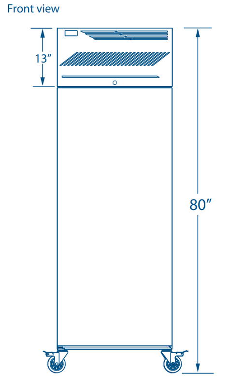 Pro-kold SSC-20-1S 26" Reach In Refrigerator, Stainless Steel Interior and Exterior