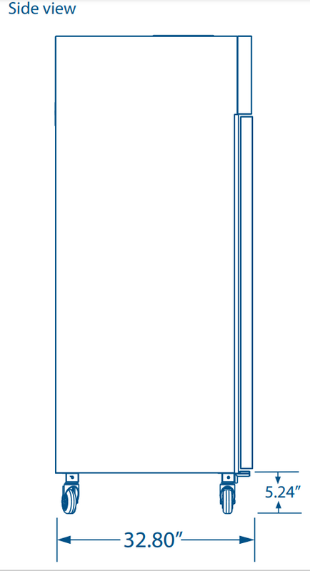 Pro-kold SSC-20-1S 26" Reach In Refrigerator, Stainless Steel Interior and Exterior