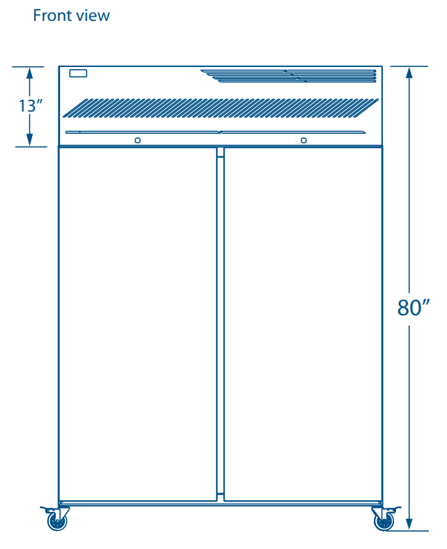 Pro-kold SSC-45-2S 54" Reach In Refrigerator, Stainless Steel Interior and Exterior