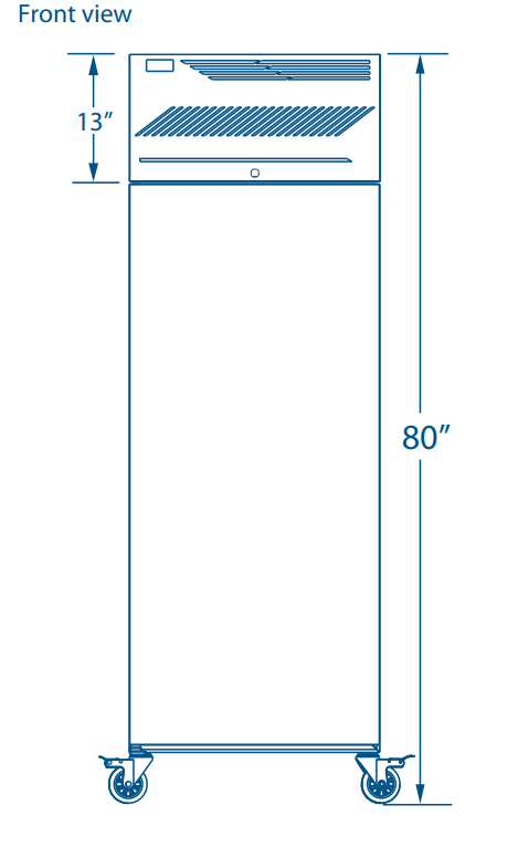 Pro-kold SSF-18-1S 26" Reach In Freezer, Stainless Steel Interior and Exterior