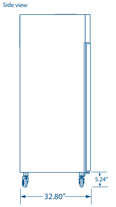 Pro-kold SSF-18-1S 26" Reach In Freezer, Stainless Steel Interior and Exterior