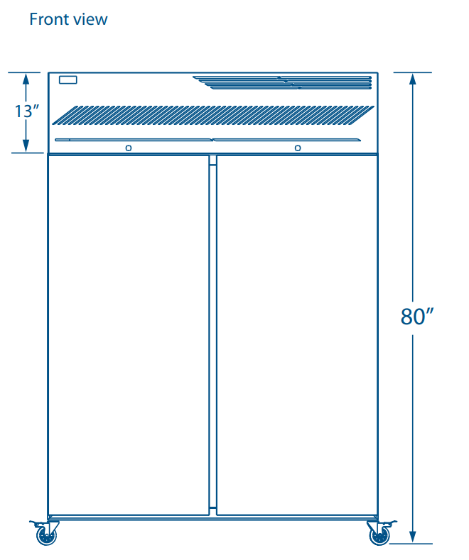 Pro-kold SSF-39-2S 54" Reach In Freezer, Stainless Steel Interior and Exterior