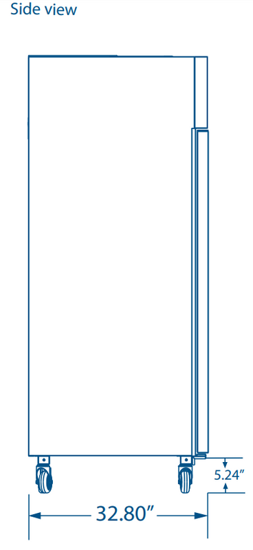 Pro-kold SSF-39-2S 54" Reach In Freezer, Stainless Steel Interior and Exterior