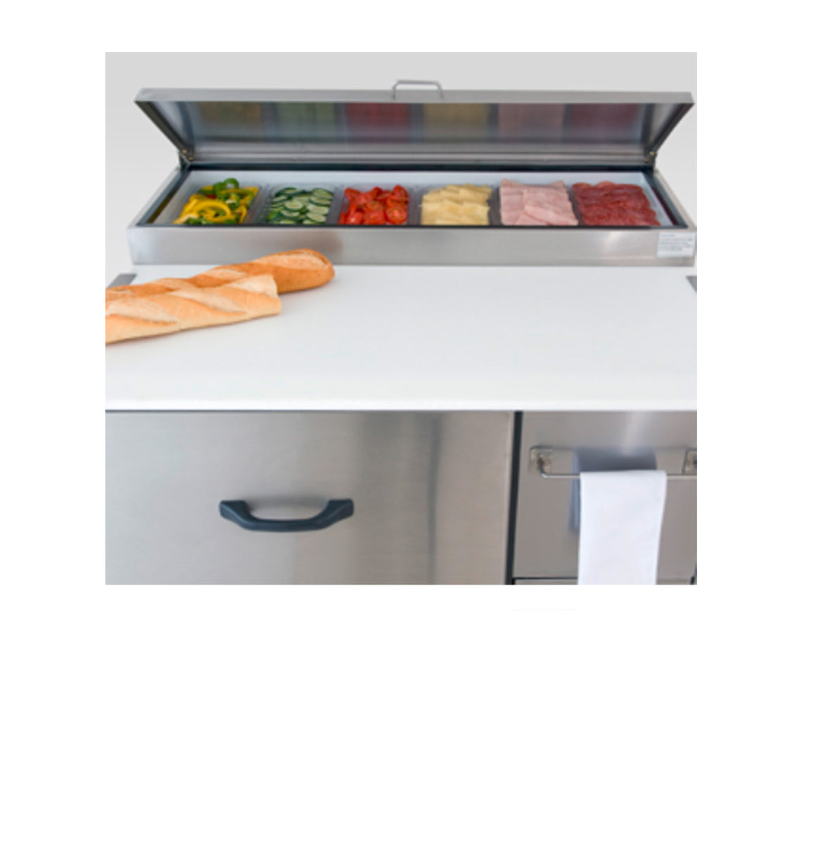 Pro-kold PPT-44-01 44" 1 Door Refrigerated Pizza Prep Table, Stainless Steel Body and Interior Floor