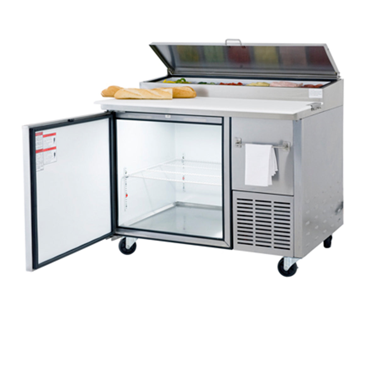 Pro-kold PPT-44-01 44" 1 Door Refrigerated Pizza Prep Table, Stainless Steel Body and Interior Floor