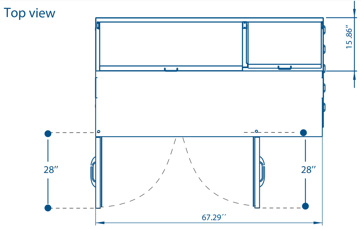 Pro-kold PPT-67-11 67" 2 Door Refrigerated Pizza Prep Table, Stainless Steel Body and Interior Floor