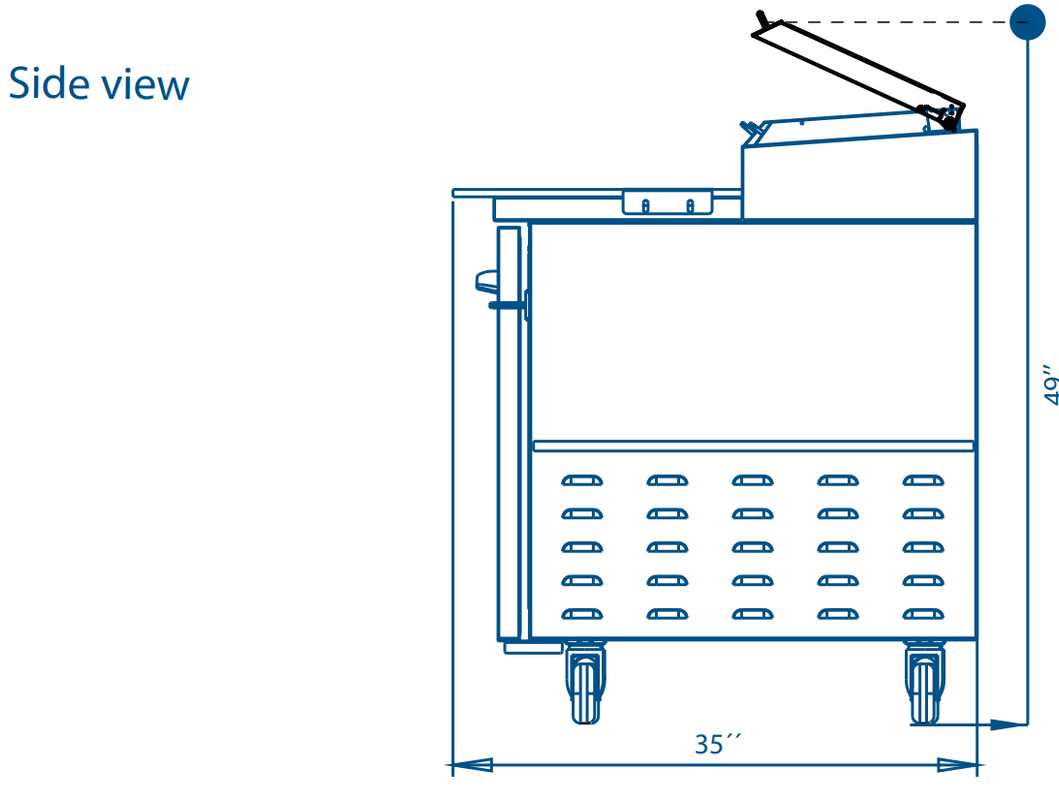 Pro-kold PPT-67-11 67" 2 Door Refrigerated Pizza Prep Table, Stainless Steel Body and Interior Floor