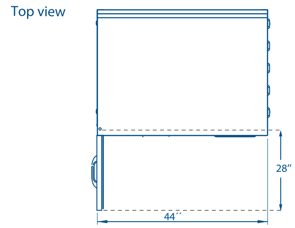 Pro-kold UCT-44-01 44" Worktop Refrigerator, 3" Backsplash, Stainless Steel Body and Interior Floor