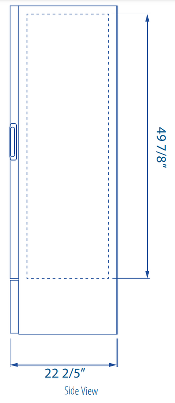 Pro-kold VC-12 25" One Door Merchandiser Refrigerator, Black Exterior, Stainless steel Interior Floor