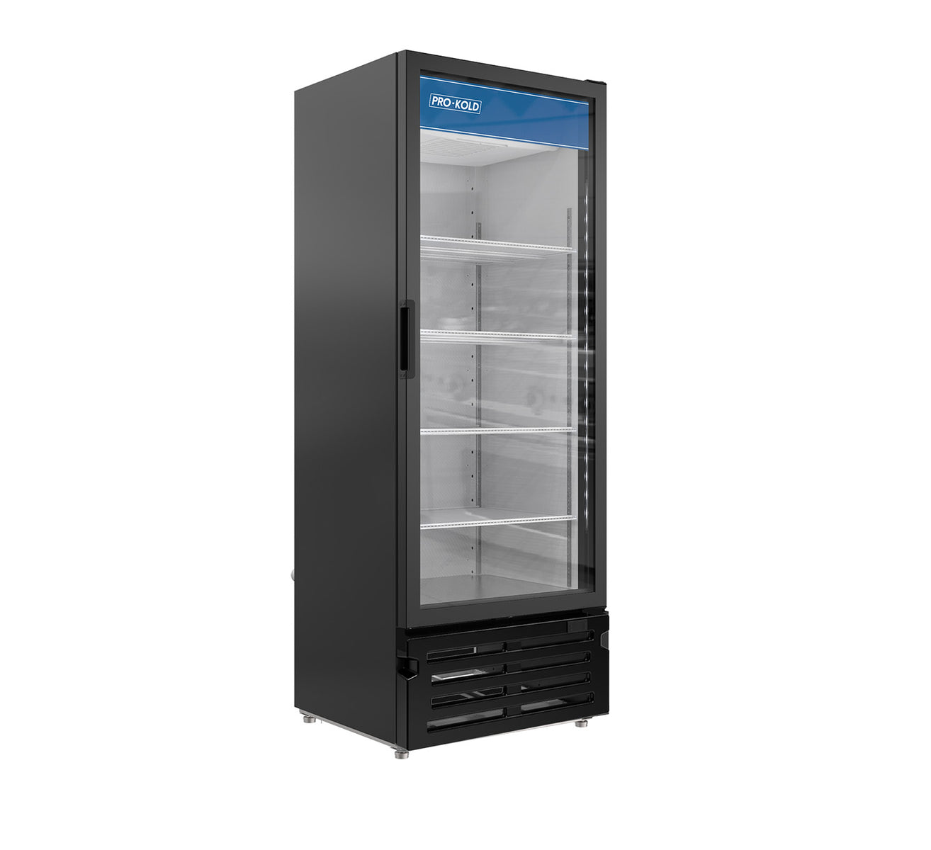 Pro-kold VC-23 29.5" One Door Merchandiser Refrigerator, Black Exterior, Stainless steel Interior Floor