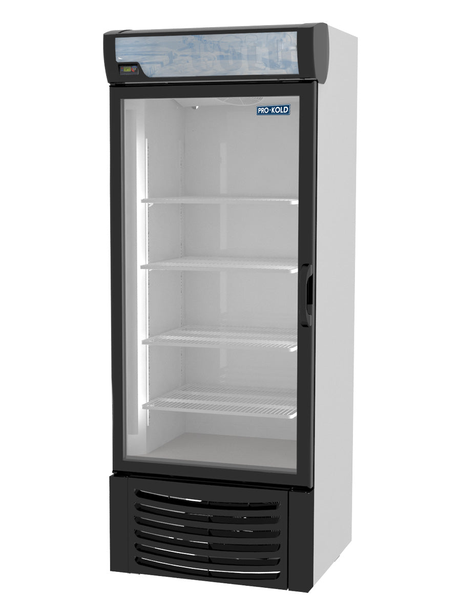 Pro-kold DURF-16-W 30" One Door Merchandiser Freezer, White Exterior, Stainless steel Interior Floor