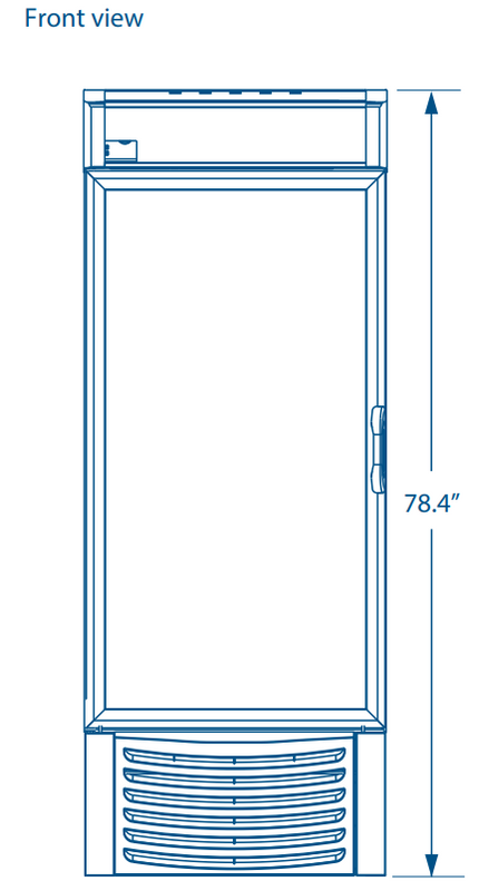 Pro-kold DURF-16-W 30" One Door Merchandiser Freezer, White Exterior, Stainless steel Interior Floor