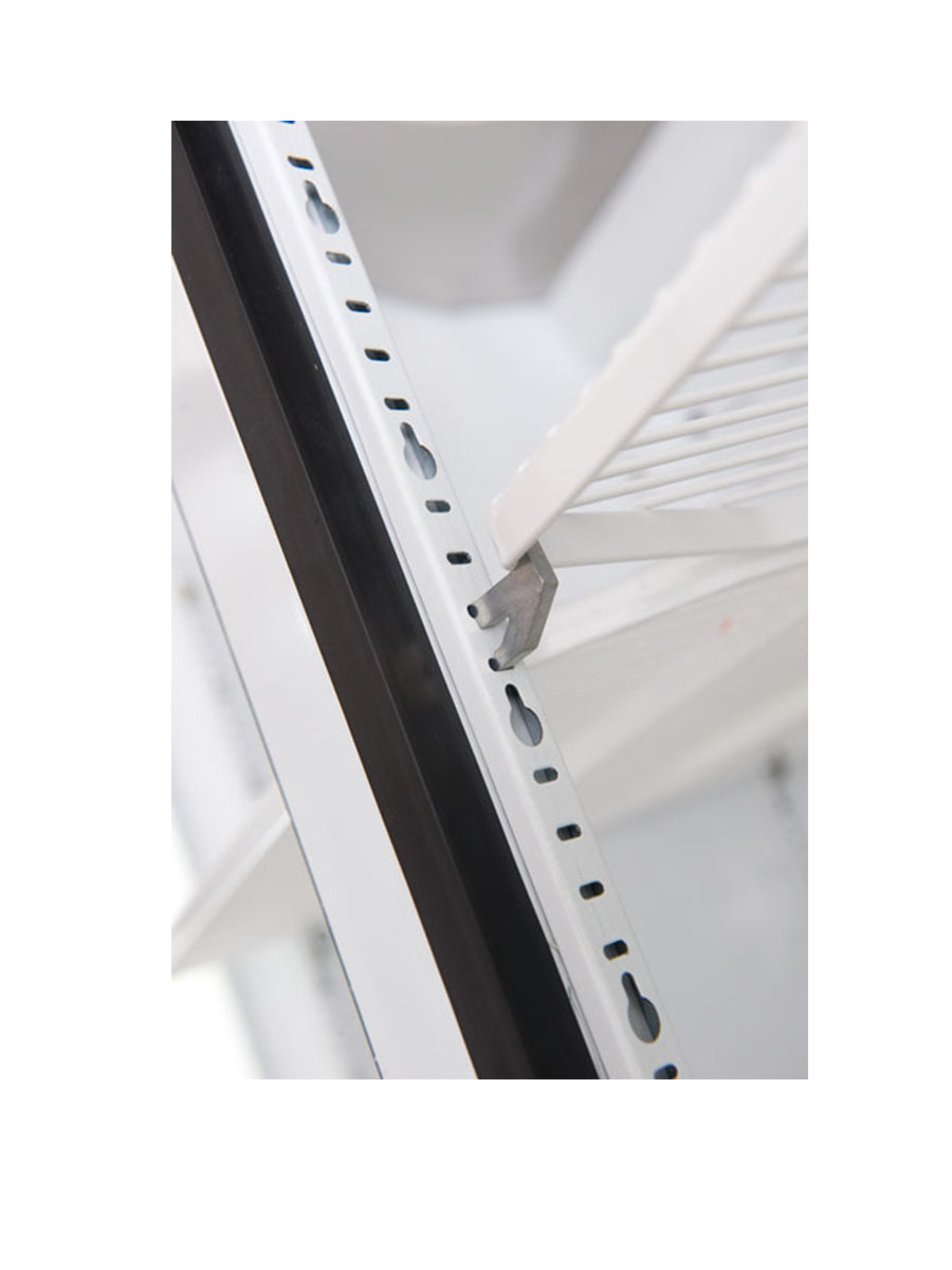 Pro-kold DURF-32-W 54" Two Door Merchandiser Freezer, White Exterior, Stainless steel Interior Floor