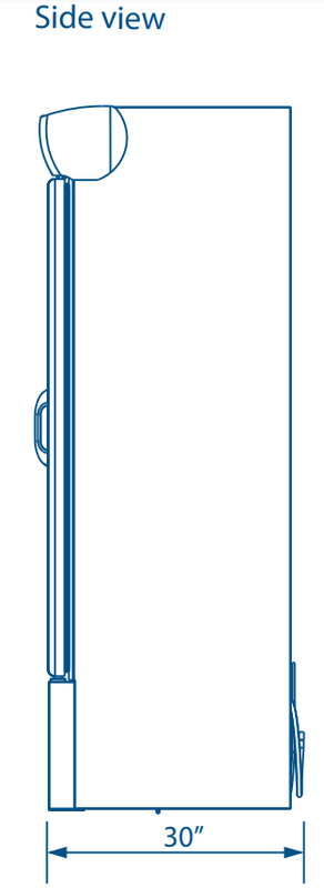 Pro-kold DURF-32-W 54" Two Door Merchandiser Freezer, White Exterior, Stainless steel Interior Floor