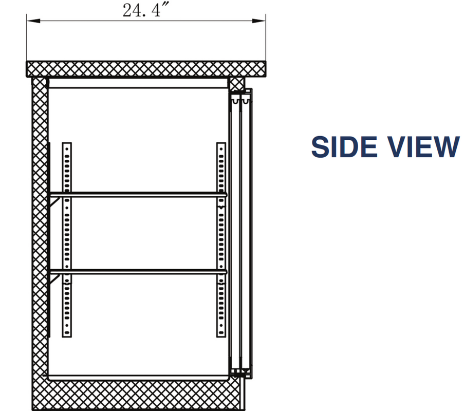 Migali C-BB72SG-HC 72" Sliding Glass Door Back Bar Refrigerator, 3 Door, All Steel, Side Mount Compressor