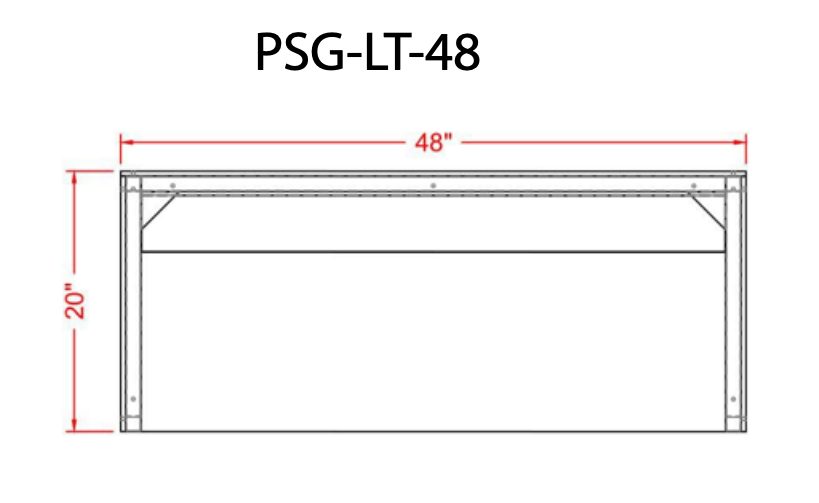 Prepline PSG-LT-48 48" Glass Sneeze Guard with Lamp Bulb for Steam Table