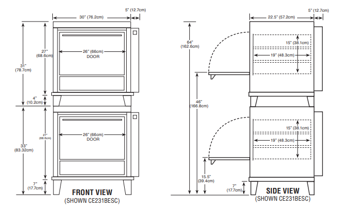 Peerless C231BESC Double-Door Six Shelves Electric Bake Oven