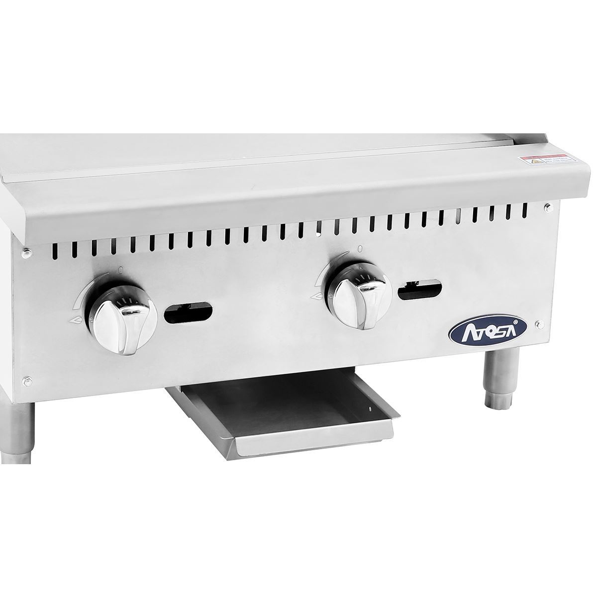 Atosa CookRite ATMG-24 Heavy Duty 24" Manual Gas Griddle, Total 60,000 B.T.U.