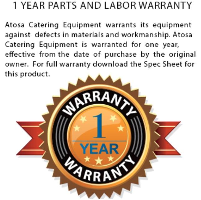 Atosa CookRite ATMG-36 Heavy Duty 36" Manual Gas Griddle, Total 90,000 B.T.U.
