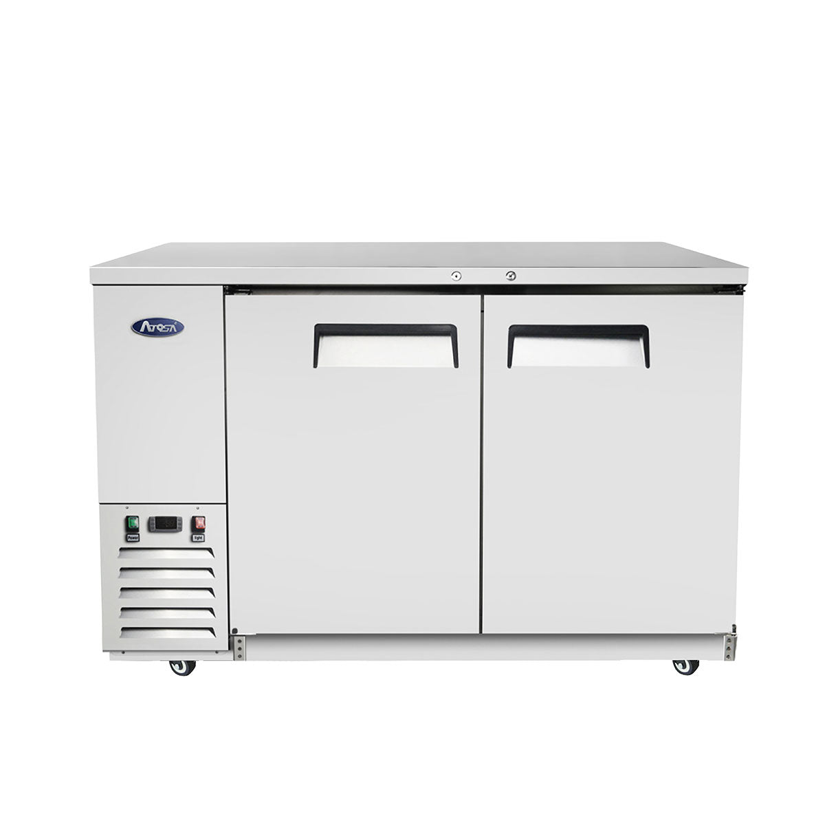 Atosa MBB59GR 58" 2 Door Back Bar Cooler, 17.3 Cu. Ft., Stainless Steel