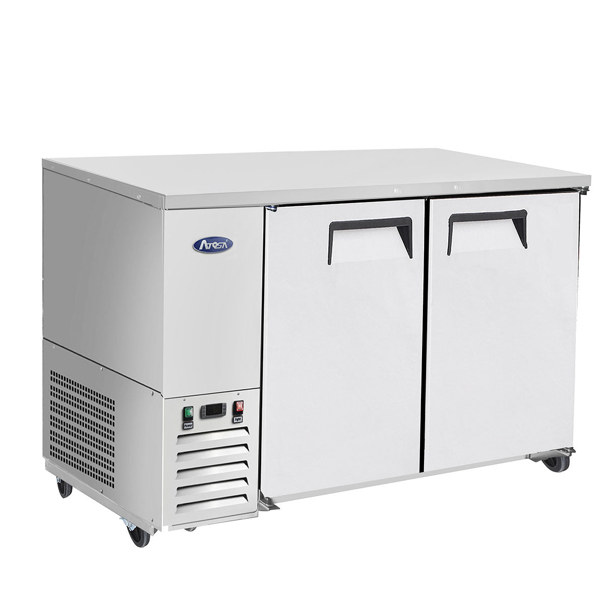 Atosa MBB59GR 58" 2 Door Back Bar Cooler, 17.3 Cu. Ft., Stainless Steel