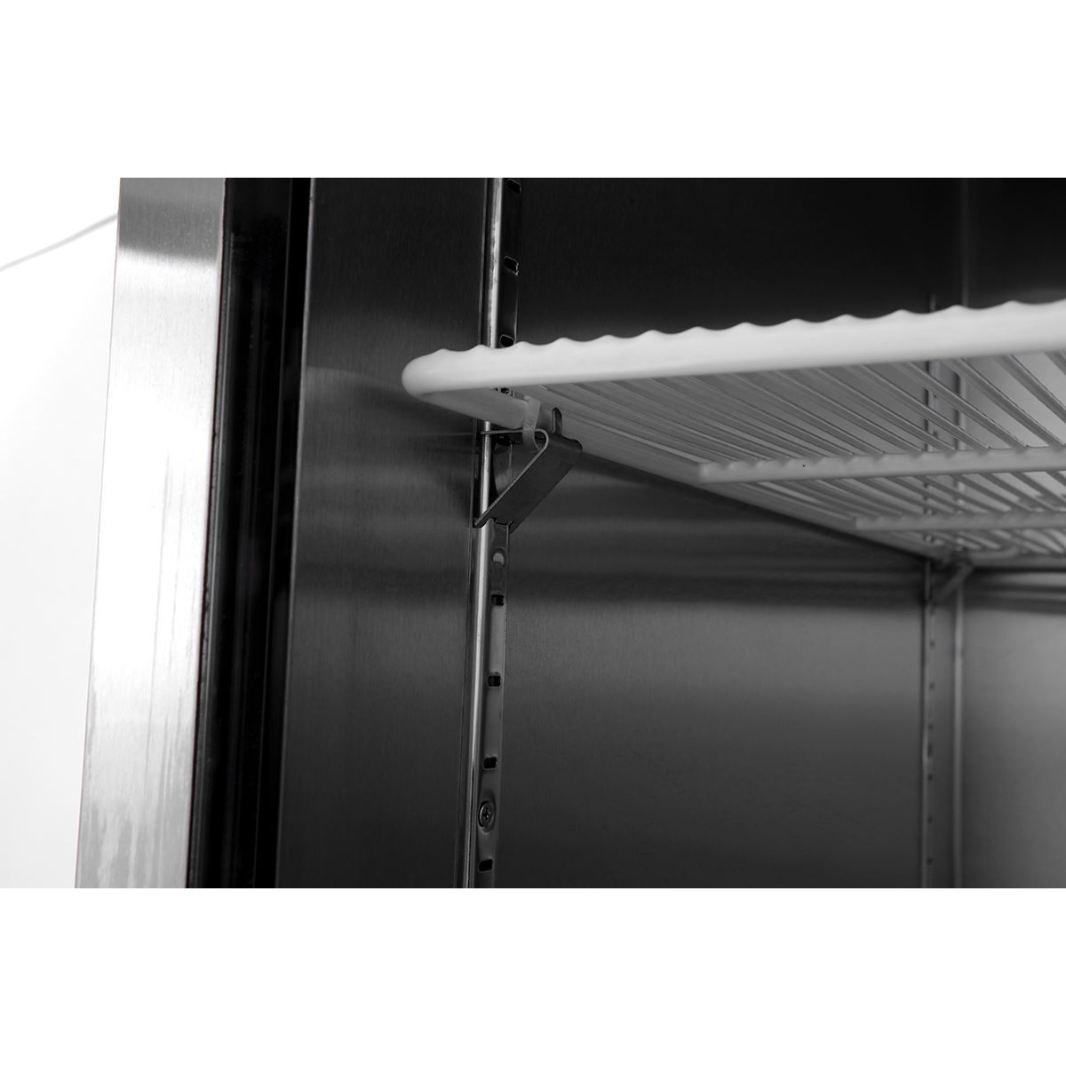 Atosa MBF8007GR Two 1/2 Door 29" Upright Reach-In Freezer Top Mount Series, Right Hinge