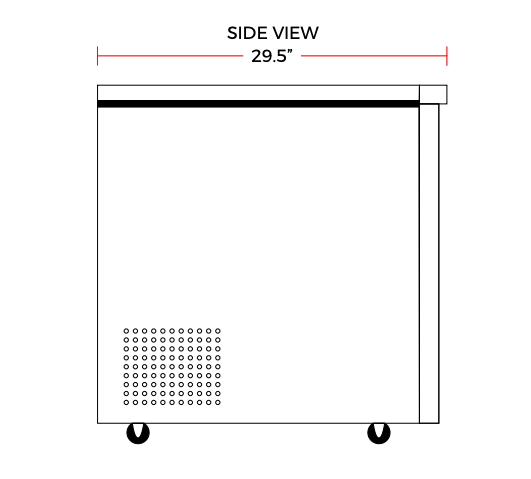 Coldline UC-27R 27" Undercounter Work Top Refrigerator, 6.3 Cu. Ft.