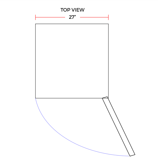 Coldline UC-27R 27" Undercounter Work Top Refrigerator, 6.3 Cu. Ft.