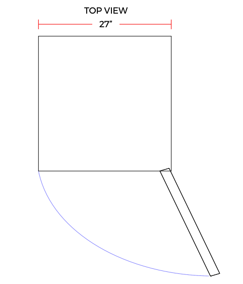 Coldline UC-27F 27" Undercounter Work Top Freezer, 6.3 Cu. Ft.