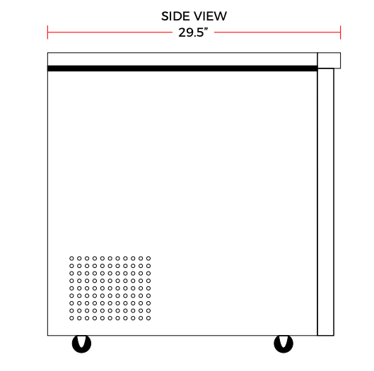 Coldline UC-36R 36" Undercounter Work Top Refrigerator, 8.2 Cu. Ft.