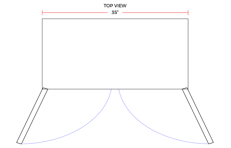 Coldline UC-36R 36" Undercounter Work Top Refrigerator, 8.2 Cu. Ft.