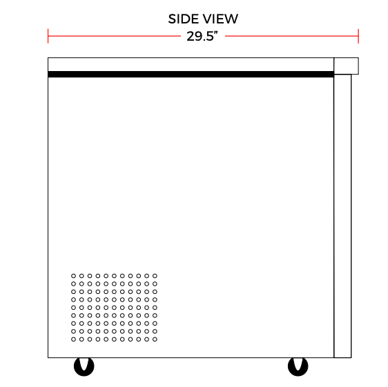 Coldline UC-36F 36" Undercounter Work Top Freezer, 8.2 Cu. Ft.
