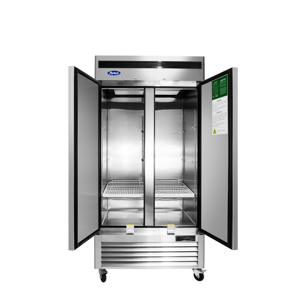 Atosa MBF8506GR Bottom Mount Slim Two Door Reach-in Refrigerator, 28.5 Cu. Ft.