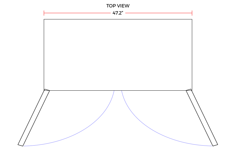 Coldline UC-48F 48" Undercounter Work Top Freezer, 12 Cu. Ft