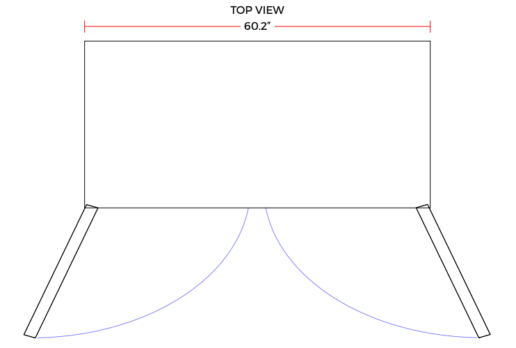 Coldline UC-60F 60" Undercounter Work Top Freezer, 15 Cu. Ft.