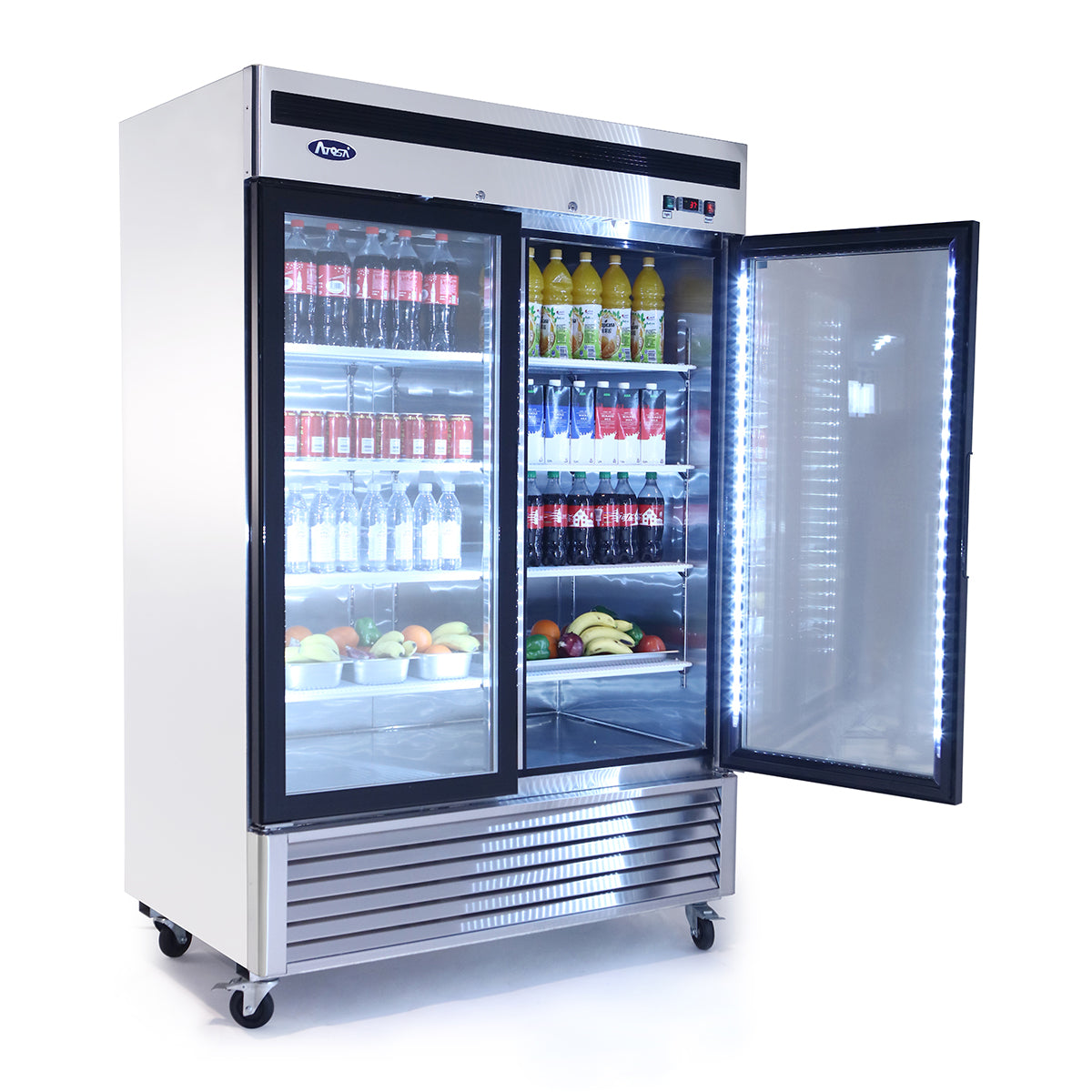 Atosa MCF8707GR Bottom Mount (2) Two Glass Door Refrigerator