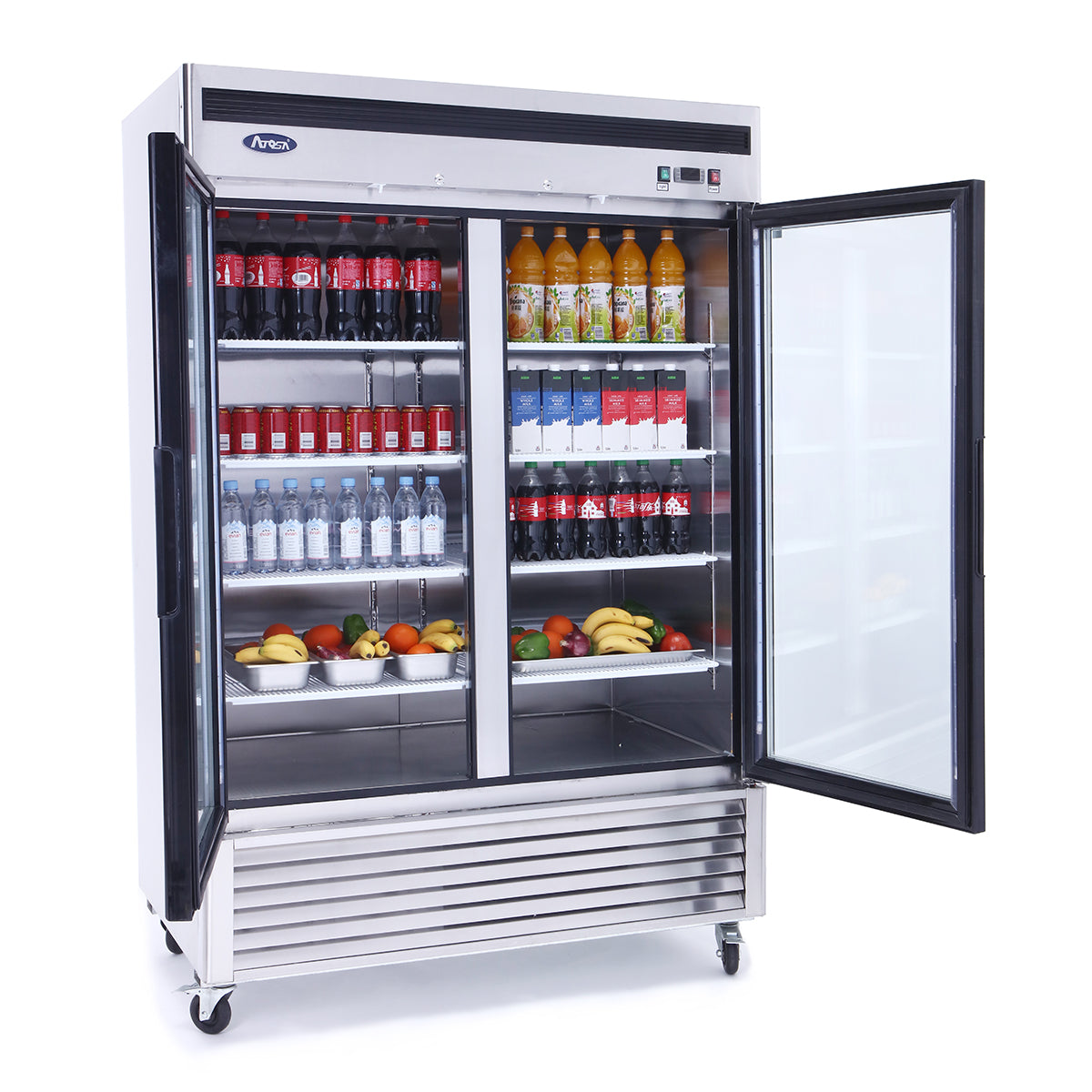 Atosa MCF8707GR Bottom Mount (2) Two Glass Door Refrigerator
