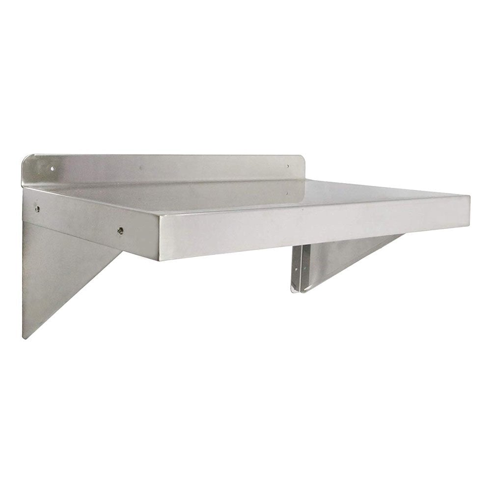 Prepline PWS-1472 14"W x 72"L Stainless Steel Wall Mount Shelf