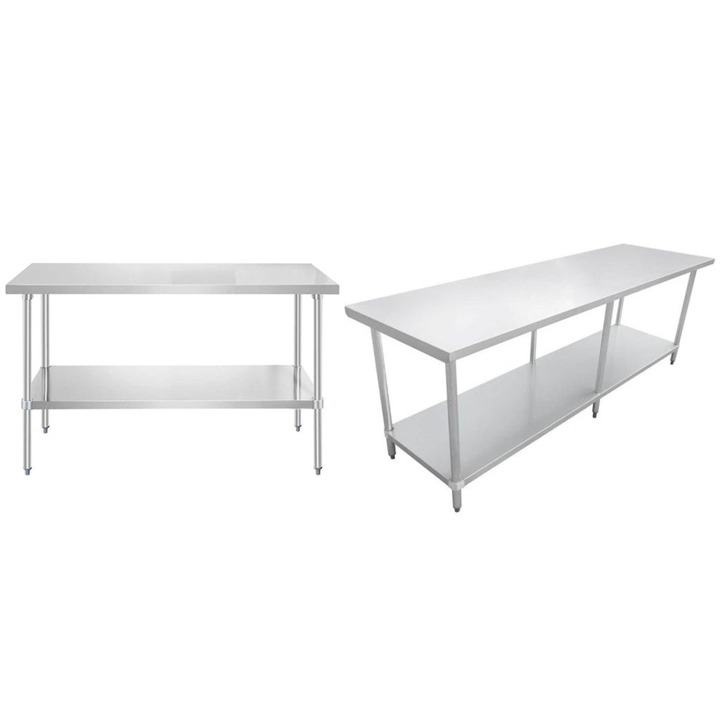 Prepline PWTG-Series Stainless Steel Worktable with Undershelf