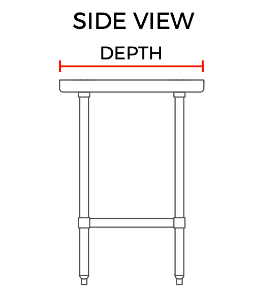 Prepline PWTG-Series Stainless Steel Worktable with Undershelf