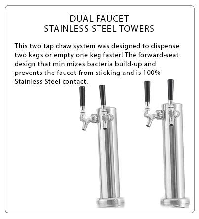 Atosa MKC90GR 90" Double Dual Tap Keg Cooler, Stainless Steel